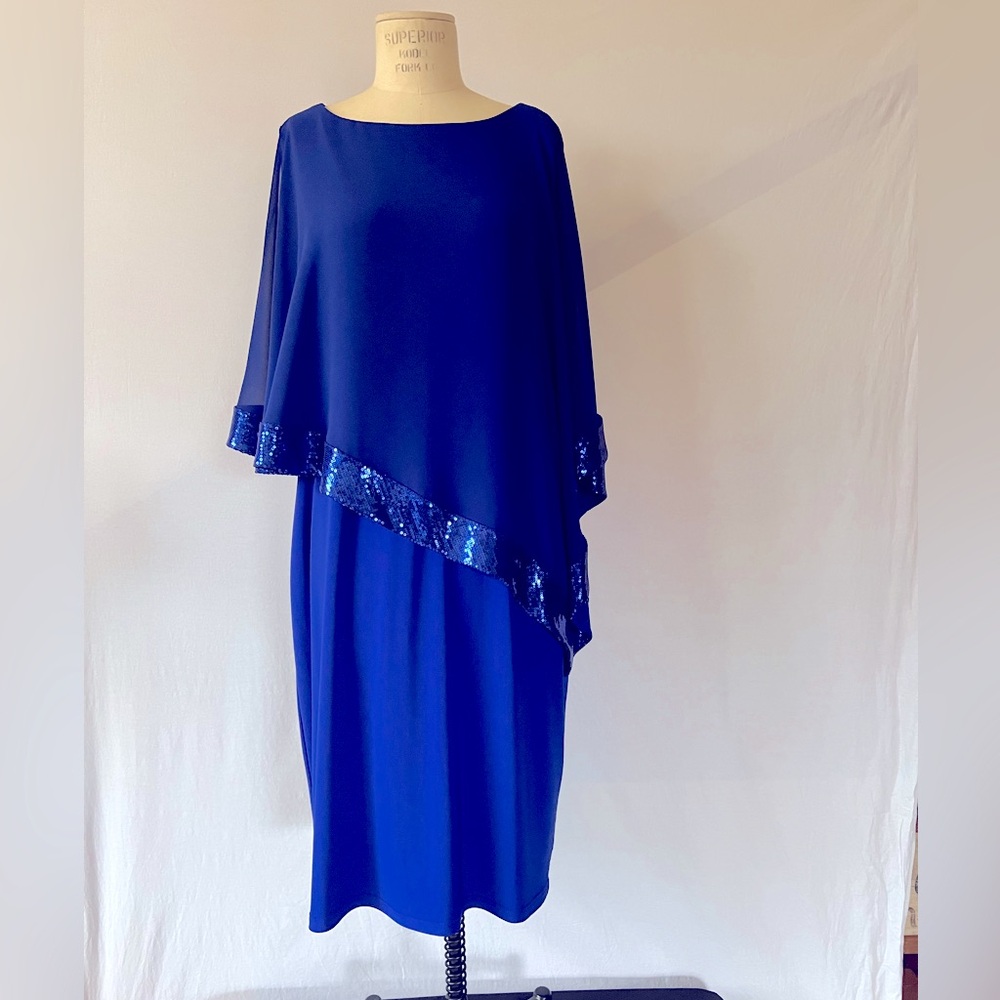 Lovely, Sequined and Draped Chiffon Dress from Joseph Ribkoff